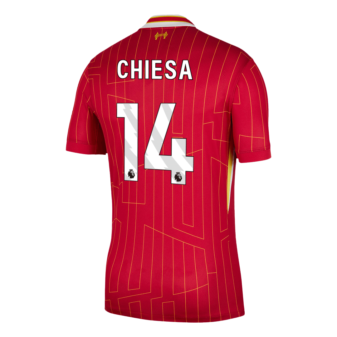 Premium Quality Men's CHIESA #14 Liverpool Home Soccer Jersey Shirt - Fan Version - Pro Jersey Shop