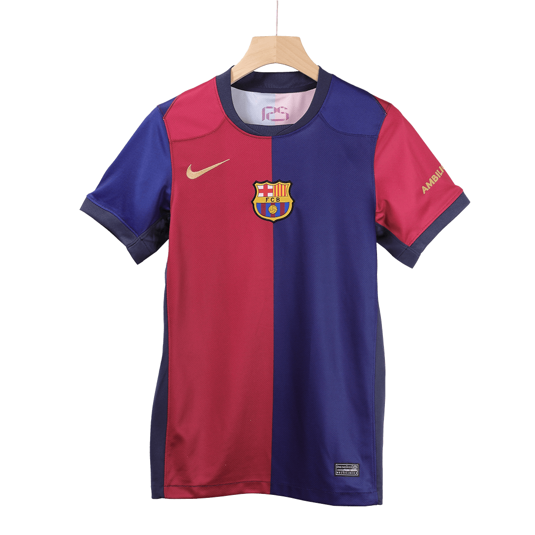 Men's GAVI #6 Barcelona Home Soccer Jersey Shirt Spotify Logo Without Text - Fan Version - Pro Jersey Shop
