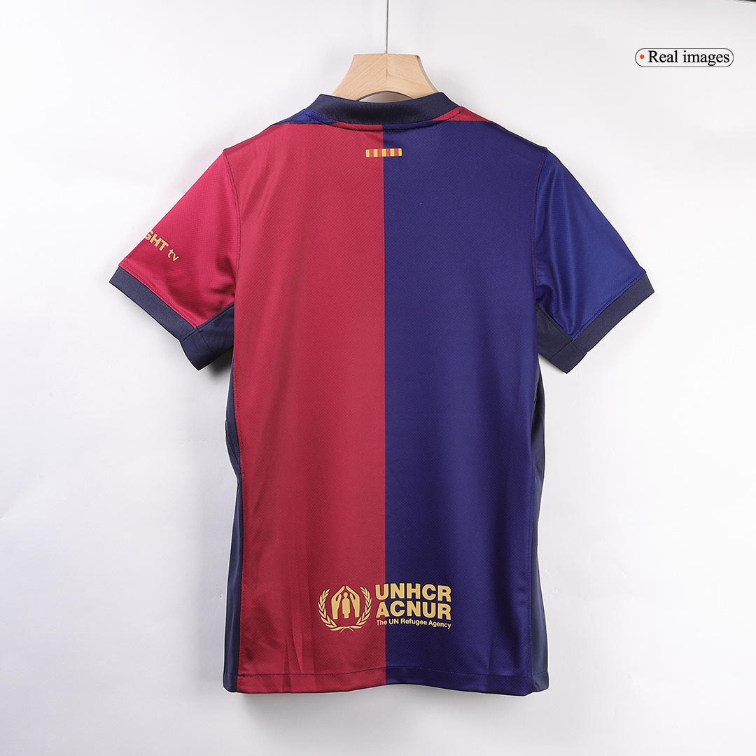 Men's GAVI #6 Barcelona Home Soccer Jersey Shirt Spotify Logo Without Text - Fan Version - Pro Jersey Shop