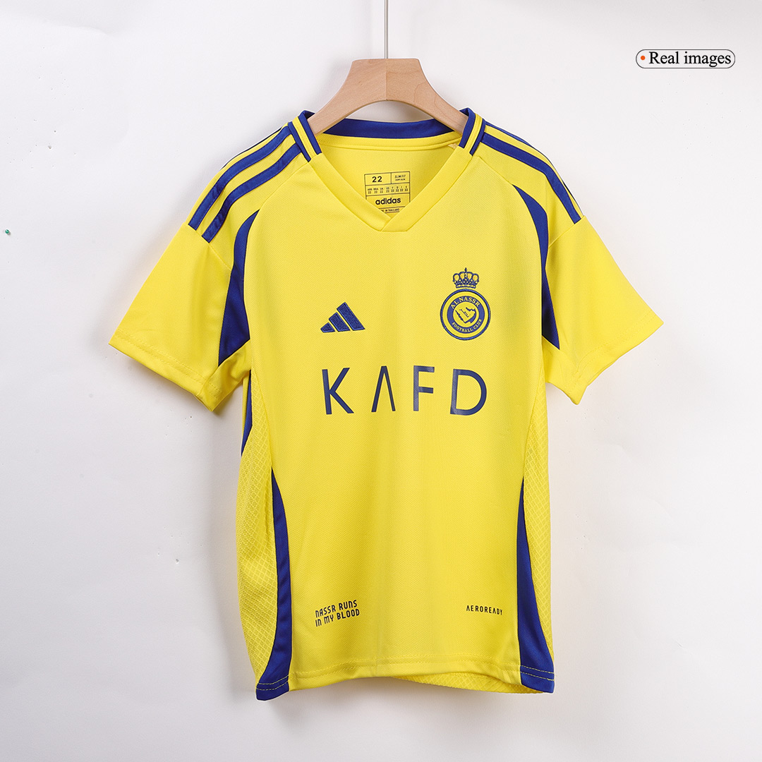 Kids Al Nassr Home Soccer Jersey Kit (Jersey+Shorts) - Pro Jersey Shop
