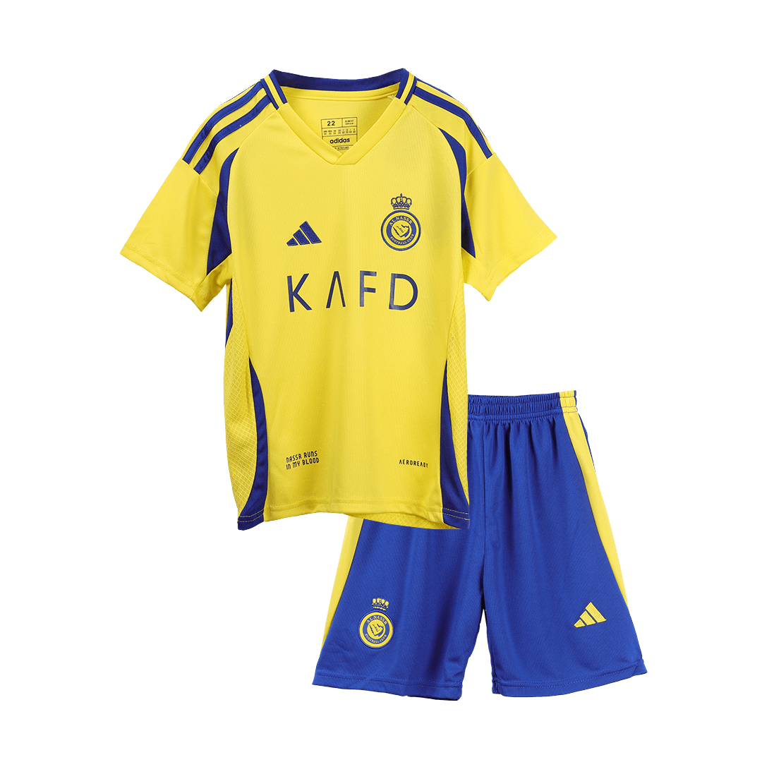 Kids Al Nassr Home Soccer Jersey Kit (Jersey+Shorts) - Pro Jersey Shop