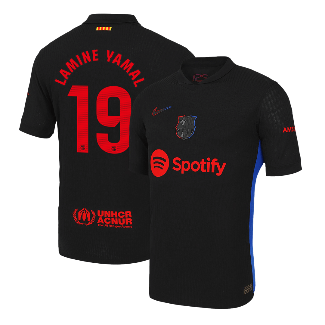 Men's Authentic LAMINE YAMAL #19 Barcelona Away Soccer Jersey Shirt - Player Version - Pro Jersey Shop
