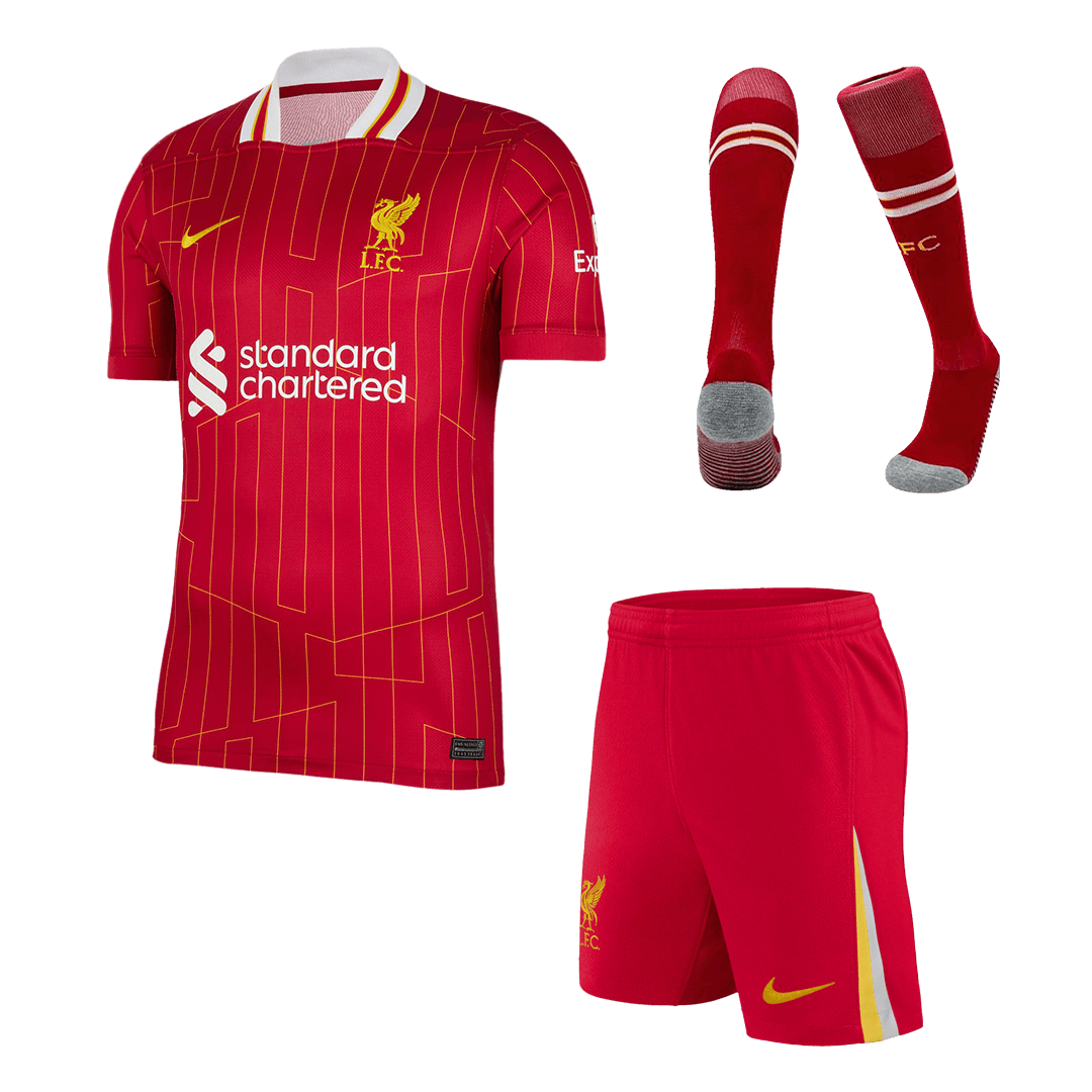 Premium Quality Men's Liverpool Home Soccer Jersey Whole Kit (Jersey+Shorts+Socks) - Pro Jersey Shop