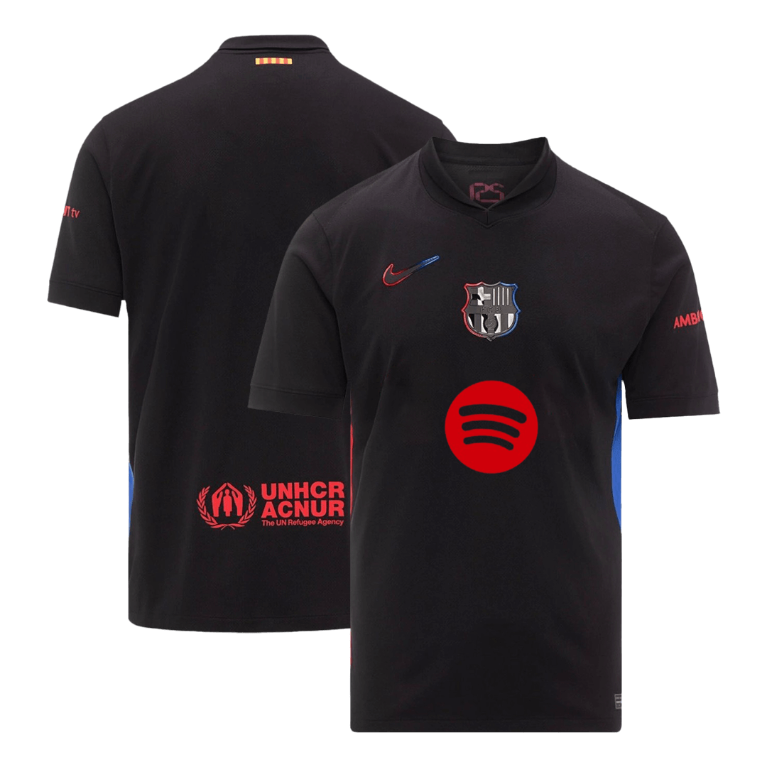 Men's Barcelona Away Soccer Jersey Shirt Spotify Logo Without Text- Fan Version - Pro Jersey Shop