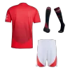 Men's Authentic Manchester United Home Soccer Jersey Whole Kit (Jersey+Shorts+Socks) 2024/25 - Pro Jersey Shop