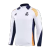 Men's Real Madrid Zipper Tracksuit Sweat Shirt Kit (Top+Trousers) 2024/25 -White - Pro Jersey Shop