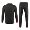 Men's Barcelona Zipper Tracksuit Sweat Shirt Kit (Top+Trousers) 2024/25 -Black - Pro Jersey Shop