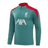 Men's Liverpool Zipper Tracksuit Sweat Shirt Kit (Top+Trousers) 2024/25 -Green - Pro Jersey Shop