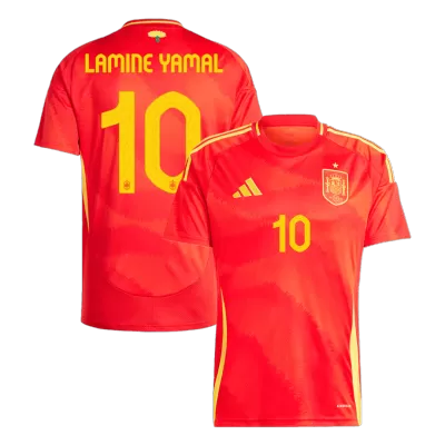 Premium Quality Men's LAMINE YAMAL #10 Spain Home Soccer Jersey Shirt Euro 2024 - Fan Version - Pro Jersey Shop