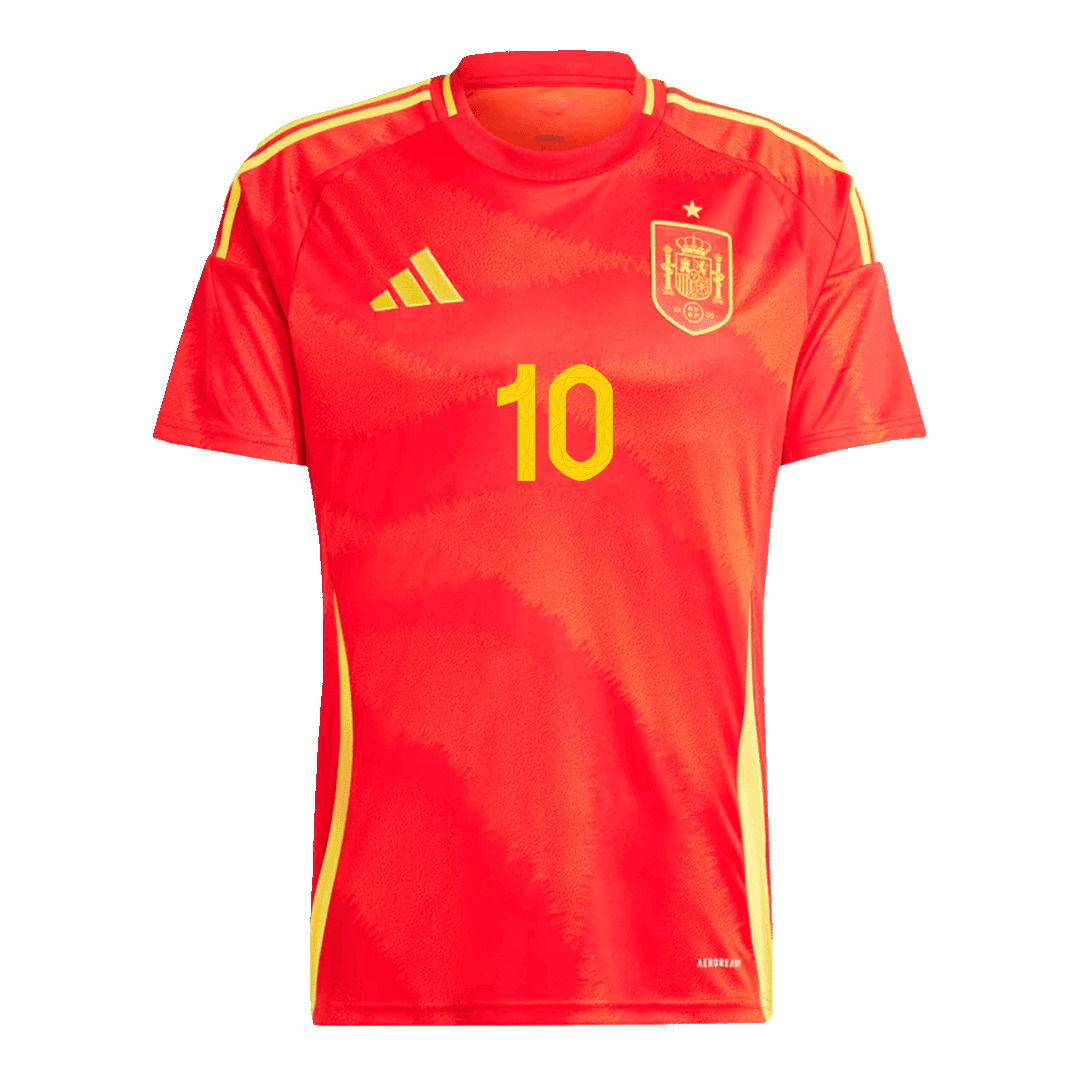 Premium Quality Men's LAMINE YAMAL #10 Spain Home Soccer Jersey Shirt Euro - Fan Version - Pro Jersey Shop