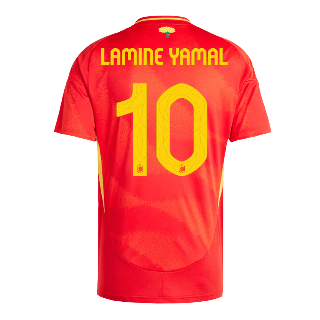 Premium Quality Men's LAMINE YAMAL #10 Spain Home Soccer Jersey Shirt Euro - Fan Version - Pro Jersey Shop