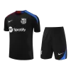 Men's Barcelona Pre-Match Training Soccer Jersey Kit (Jersey+Shorts) 2024/25 -Black - Pro Jersey Shop