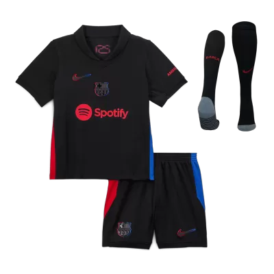 Kids Barcelona Away Soccer Jersey Whole Kit (Jersey+Shorts+Socks) 2024/25 - Pro Jersey Shop