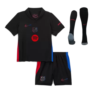 Premium Quality Kids Barcelona Away Soccer Jersey Whole Kit (Jersey+Shorts+Socks) 2024/25 - Pro Jersey Shop