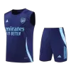 Men's Arsenal Soccer Sleeveless Training Kit (Top+Shorts) 2024/25 -Navy - Pro Jersey Shop