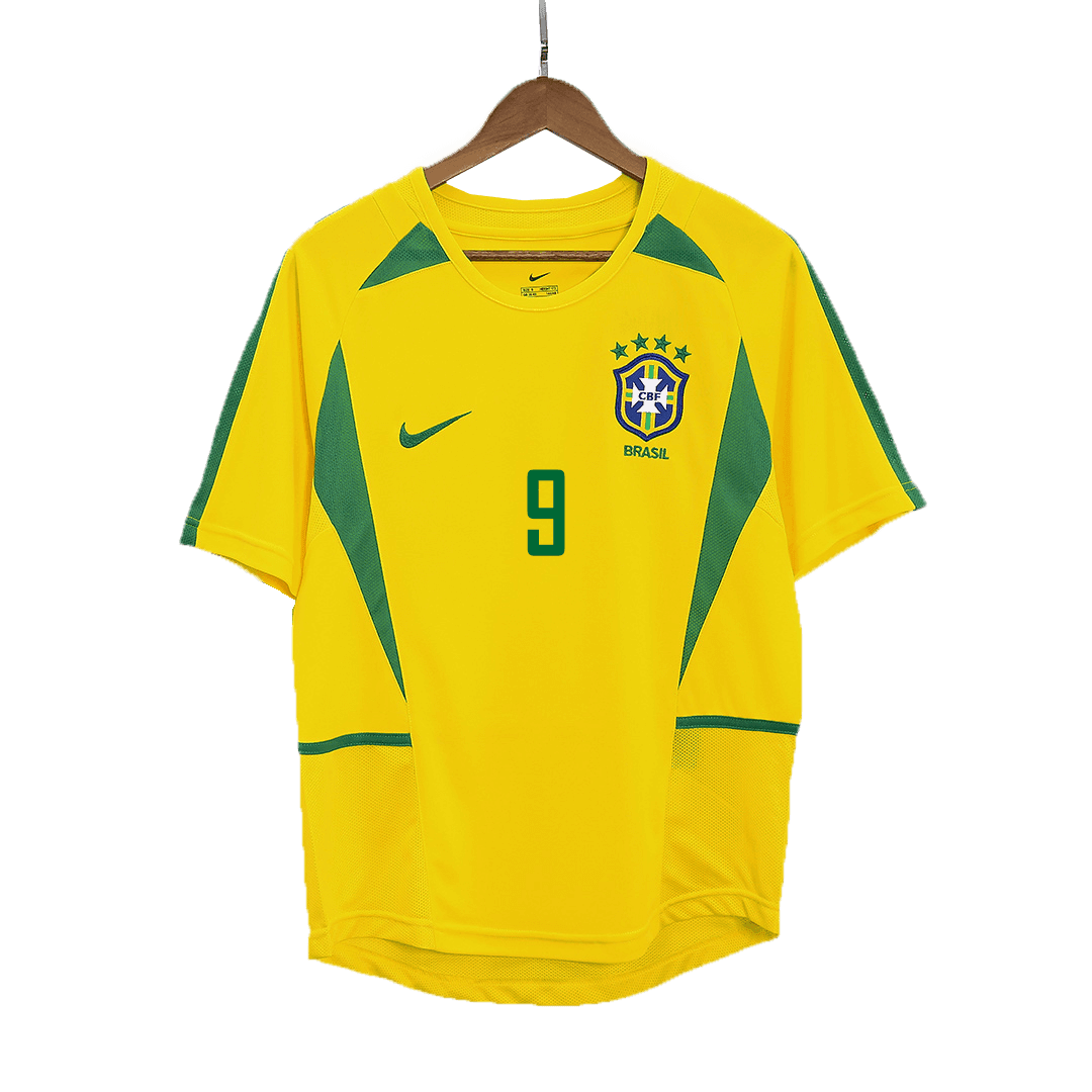 Retro 2002/03 RONALDO #9 Brazil Home Soccer Jersey - Pro Jersey Shop