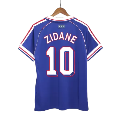 Men's Retro 1998 World Cup ZIDANE #10 France Home Soccer Jersey Shirt - Pro Jersey Shop