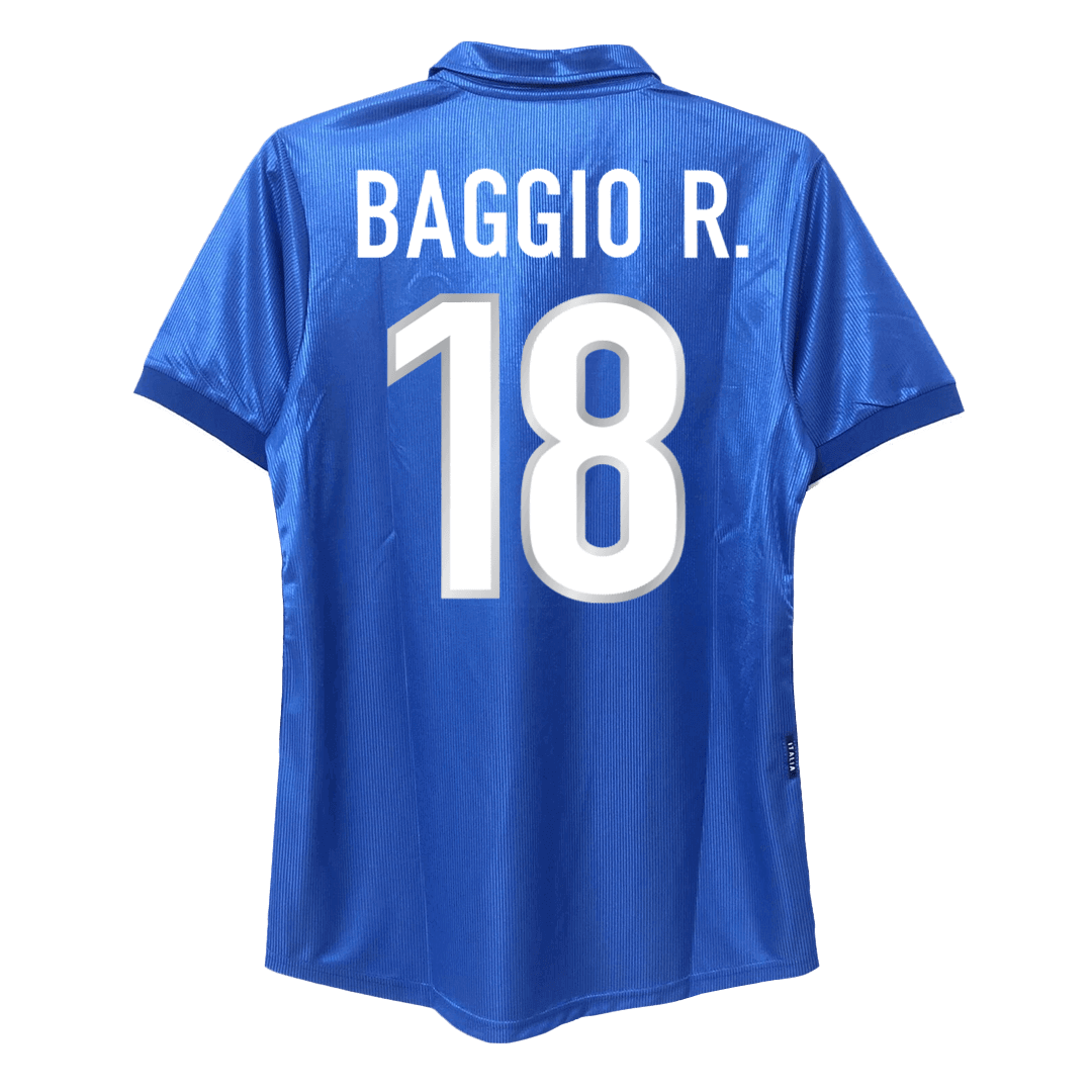 Retro 1998 World Cup BAGGIO R. #18 Italy Home Soccer Jersey - Pro Jersey Shop