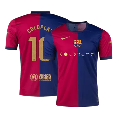 Premium Quality Men's COLDPLAY #10 Barcelona Home Soccer Jersey Shirt 2024/25 - Fan Version - Pro Jersey Shop