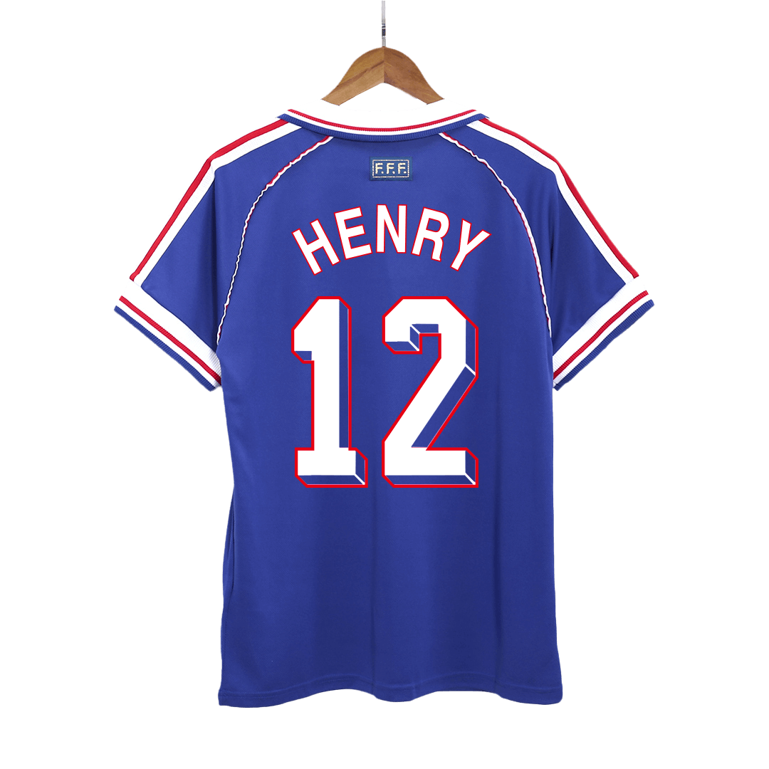 Retro 1998 World Cup HENRY #12 France Home Soccer Jersey - Pro Jersey Shop