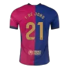 Men's Authentic F.DE JONG #21 Barcelona Home Soccer Jersey Shirt 2024/25 - Player Version - Pro Jersey Shop