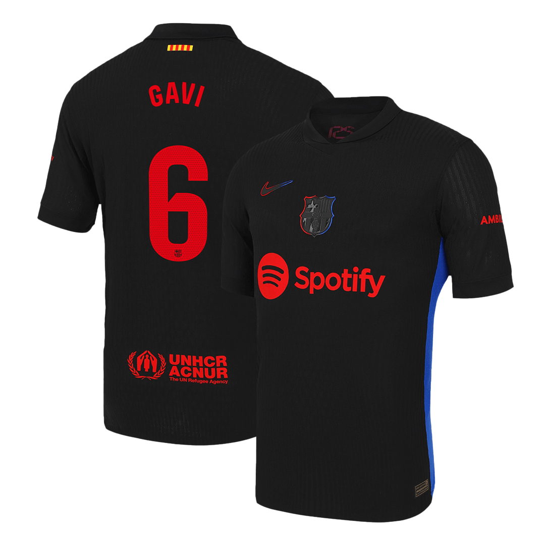 Men's Authentic GAVI #6 Barcelona Away Soccer Jersey Shirt - Player Version - Pro Jersey Shop