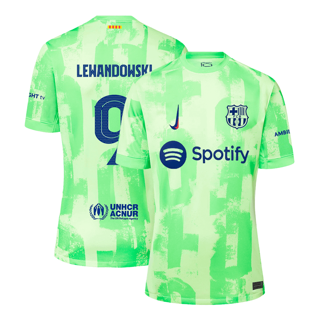 Premium Quality Men's LEWANDOWSKI #9 Barcelona Third Away Soccer Jersey Shirt - Fan Version - Pro Jersey Shop