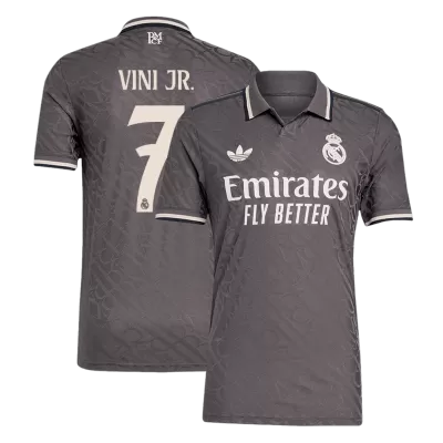 Men's Authentic VINI JR. #7 Real Madrid Third Away Soccer Jersey Shirt 2024/25 - Player Version - Pro Jersey Shop