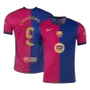 Men's Authentic LEWANDOWSKI #9 Barcelona Home Soccer Jersey Shirt 2024/25 Spotify Logo Without Text- Player Version - Pro Jersey Shop