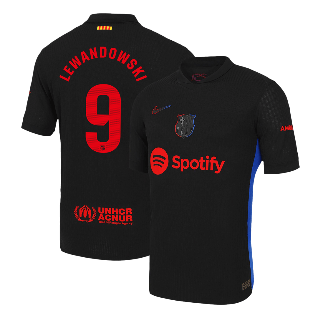 Men's Authentic LEWANDOWSKI #9 Barcelona Away Soccer Jersey Shirt - Player Version - Pro Jersey Shop