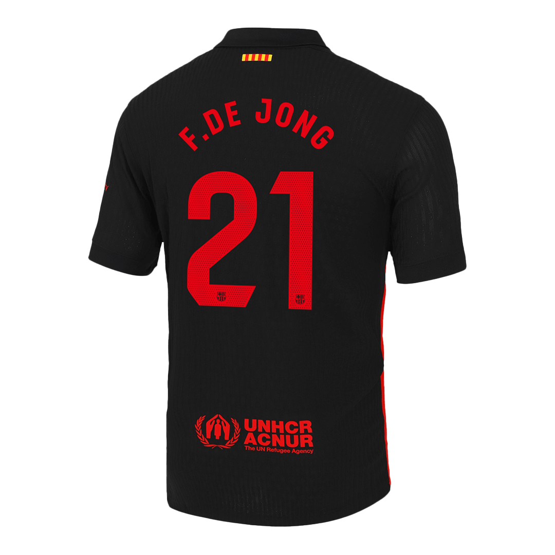 Men's Authentic F.DE JONG #21 Barcelona Away Soccer Jersey Shirt - Player Version - Pro Jersey Shop