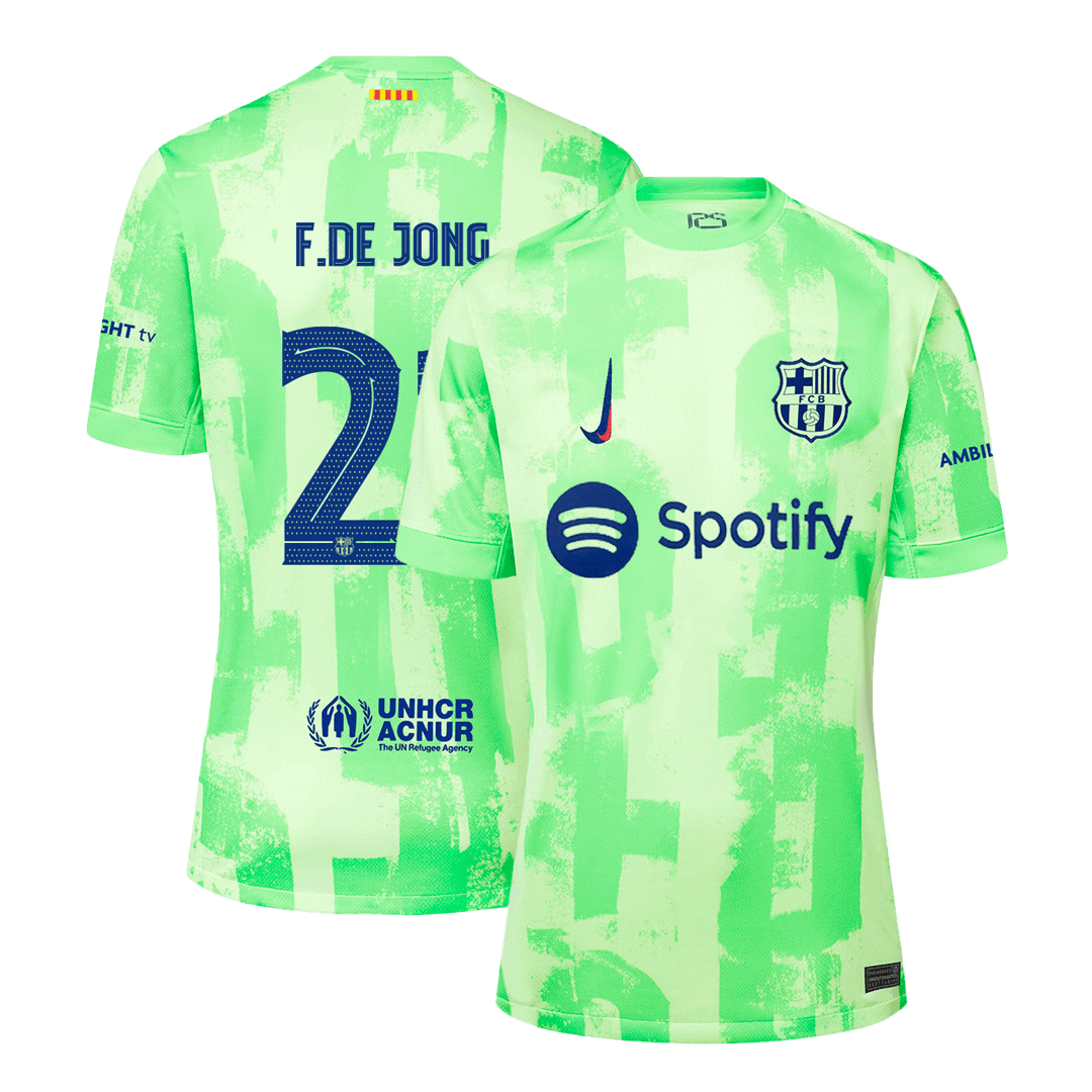 Premium Quality Men's F.DE JONG #21 Barcelona Third Away Soccer Jersey Shirt - Fan Version - Pro Jersey Shop