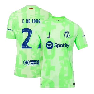 UCL Men's Authentic F.DE JONG #21 Barcelona Third Away Soccer Jersey Shirt 2024/25 - Player Version - Pro Jersey Shop