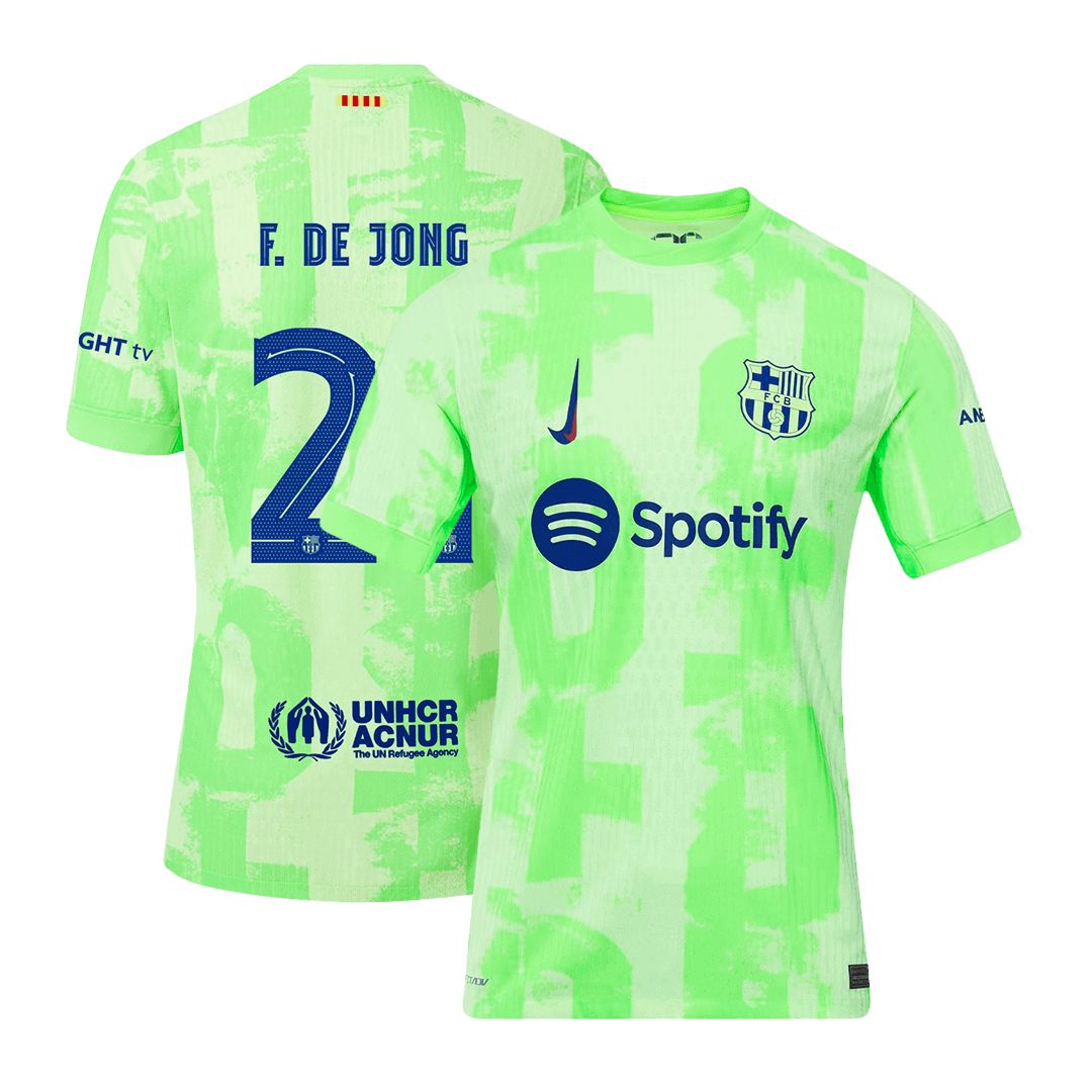 Barcelona F.DE JONG #21 Third Away Soccer Jersey Authentic UCL - Pro Jersey Shop