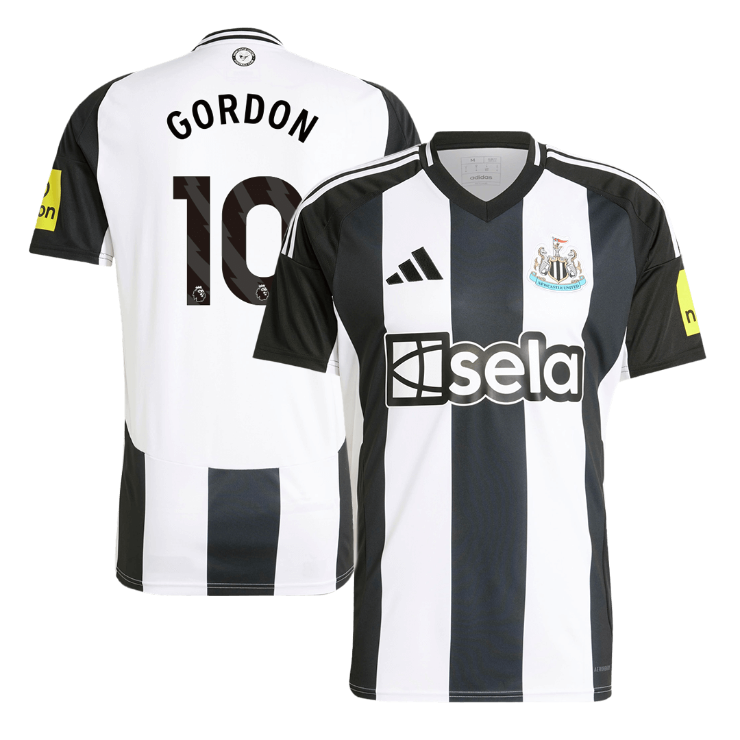 Premium Quality Men's GORDON #10 Newcastle United Home Soccer Jersey Shirt - Fan Version - Pro Jersey Shop