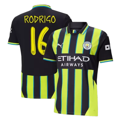 UCL Men's RODRIGO #16 Manchester City Away Soccer Jersey Shirt 2024/25 - Fan Version - Pro Jersey Shop