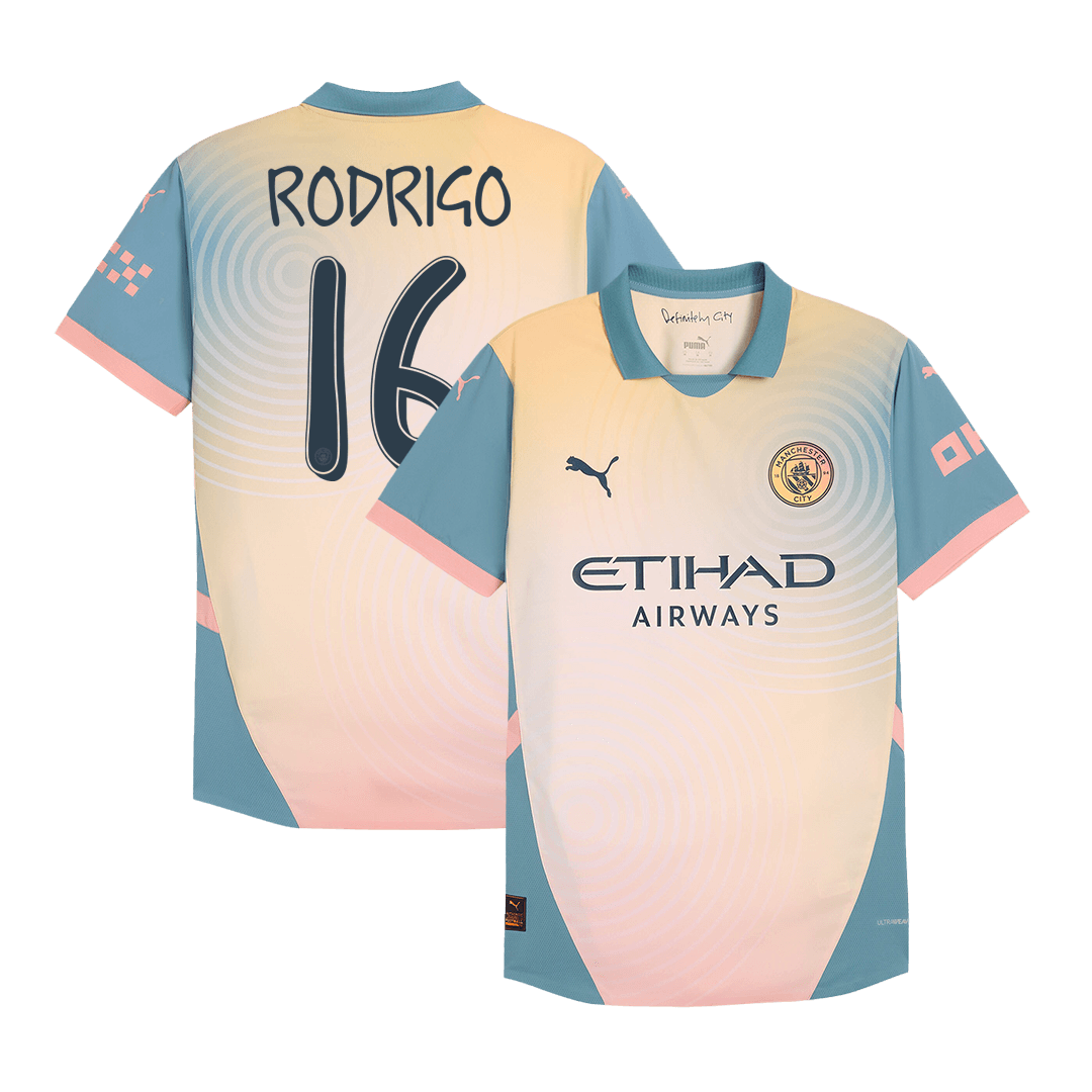 Manchester City RODRIGO #16 Fourth Away Soccer Match Jersey - Pro Jersey Shop