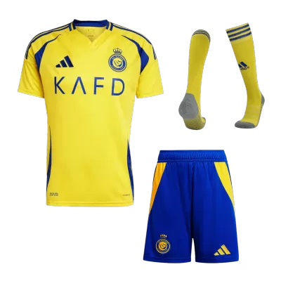 Premium Quality Men's Al Nassr Home Soccer Jersey Whole Kit (Jersey+Shorts+Socks) 2024/25 - Pro Jersey Shop