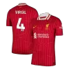 Men's Authentic VIRGIL #4 Liverpool Home Soccer Jersey Shirt 2024/25 - Player Version - Pro Jersey Shop