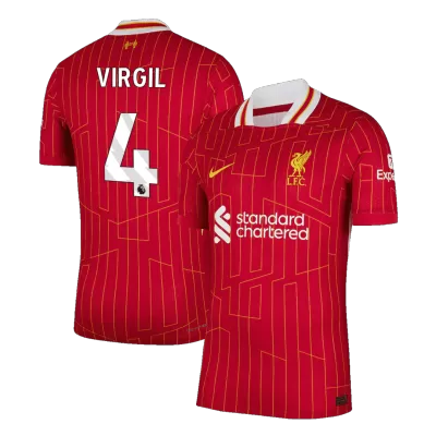 Men's Authentic VIRGIL #4 Liverpool Home Soccer Jersey Shirt 2024/25 - Player Version - Pro Jersey Shop