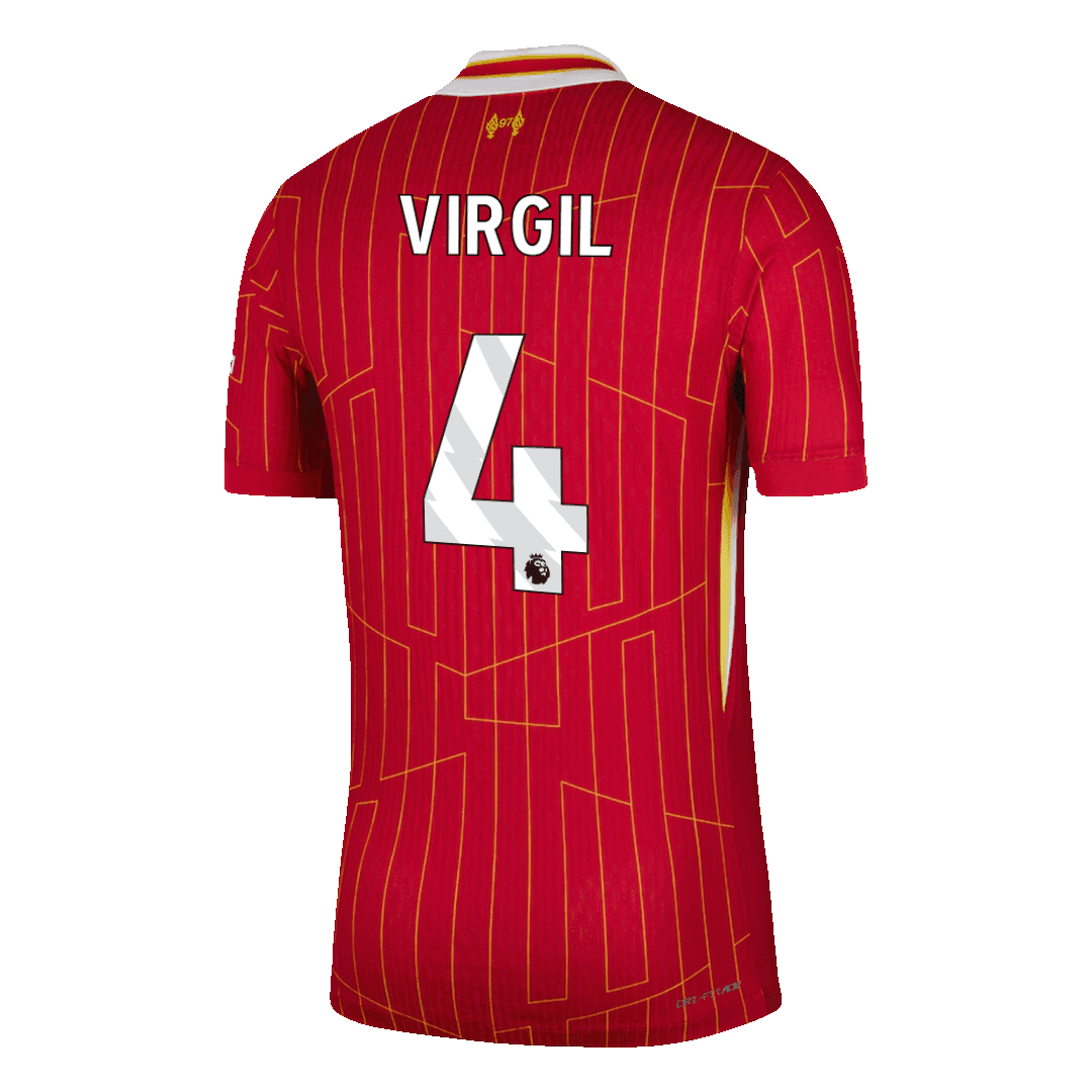 Men's Authentic VIRGIL #4 Liverpool Home Soccer Jersey Shirt - Player Version - Pro Jersey Shop