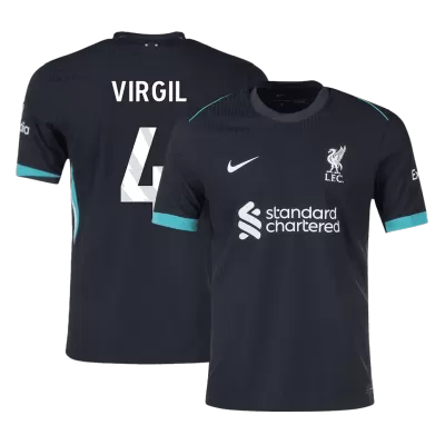 Men's Authentic VIRGIL #4 Liverpool Away Soccer Jersey Shirt 2024/25 - Player Version - Pro Jersey Shop