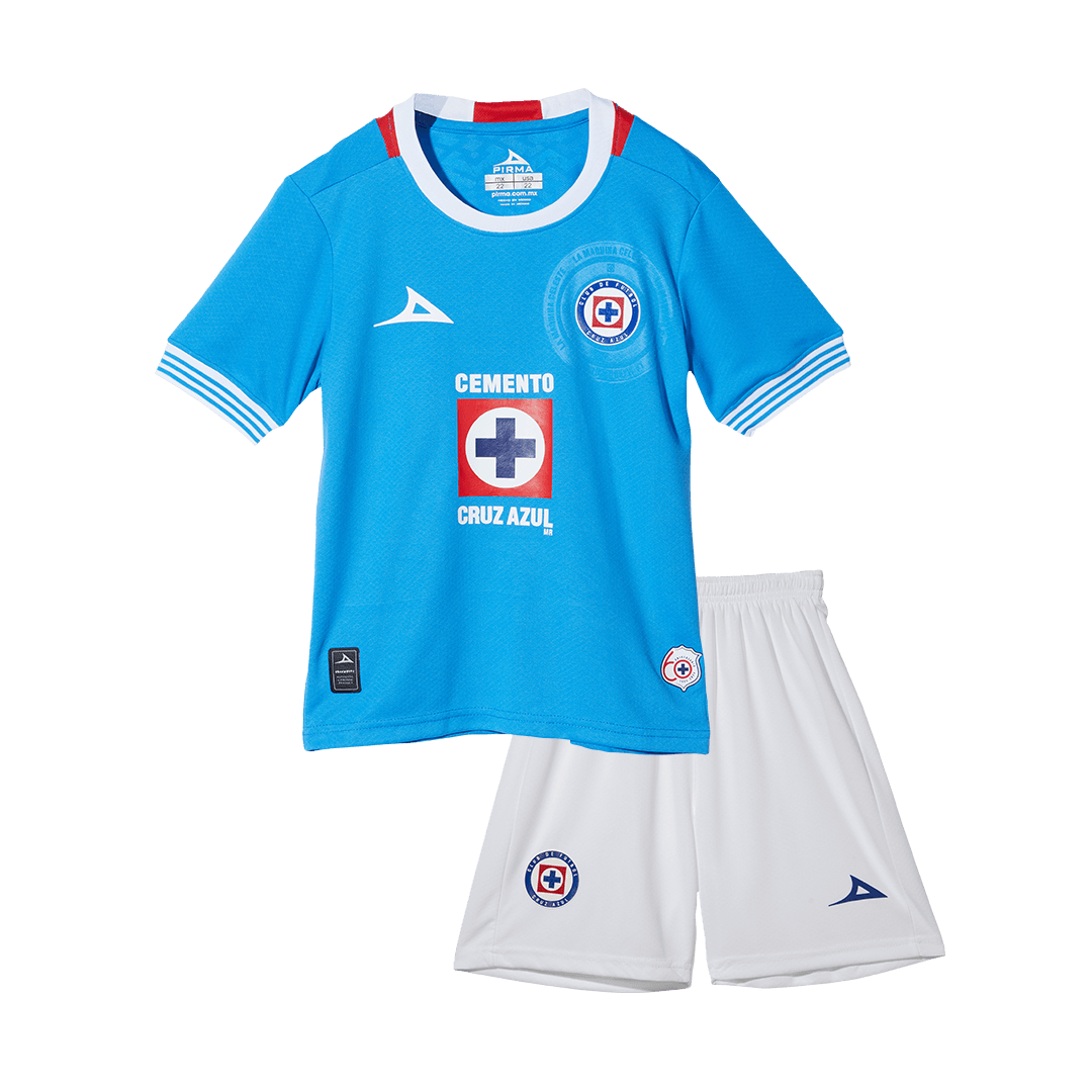 Kids Cruz Azul Home Soccer Jersey Kit (Jersey+Shorts) - Pro Jersey Shop
