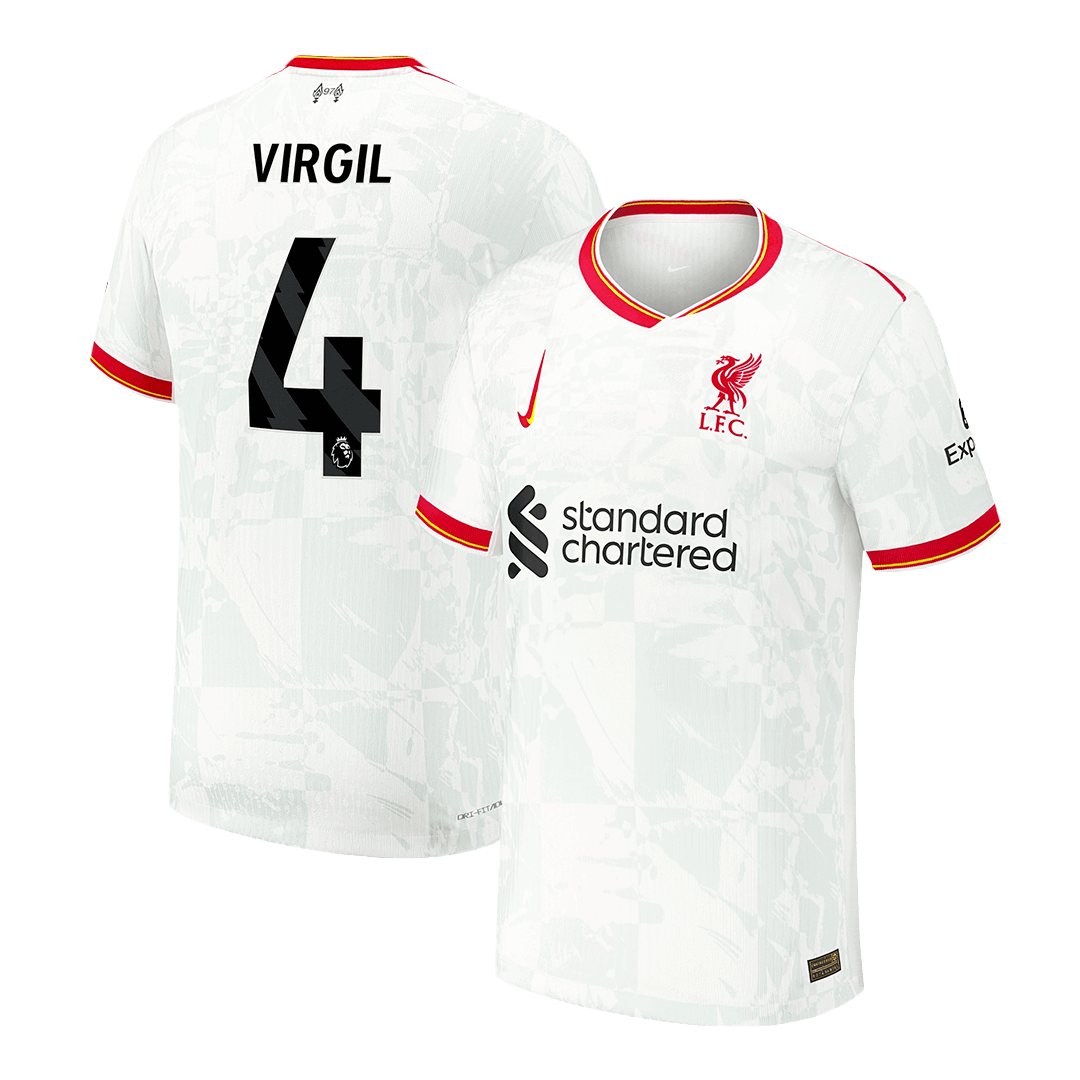 Men's Authentic VIRGIL #4 Liverpool Third Away Soccer Jersey Shirt - Player Version - Pro Jersey Shop