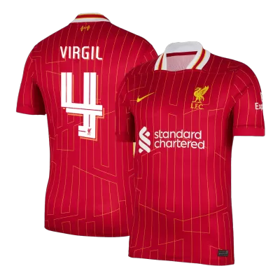 UCL Men's VIRGIL #4 Liverpool Home Soccer Jersey Shirt 2024/25 - Fan Version - Pro Jersey Shop