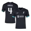 Premium Quality UCL Men's VIRGIL #4 Liverpool Away Soccer Jersey Shirt 2024/25 - Fan Version - Pro Jersey Shop