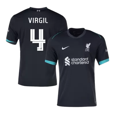 Premium Quality UCL Men's VIRGIL #4 Liverpool Away Soccer Jersey Shirt 2024/25 - Fan Version - Pro Jersey Shop