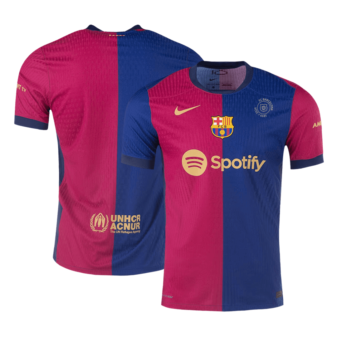 Men's Authentic Barcelona 125th Anniversary Home Soccer Jersey Shirt - Player Version - Pro Jersey Shop