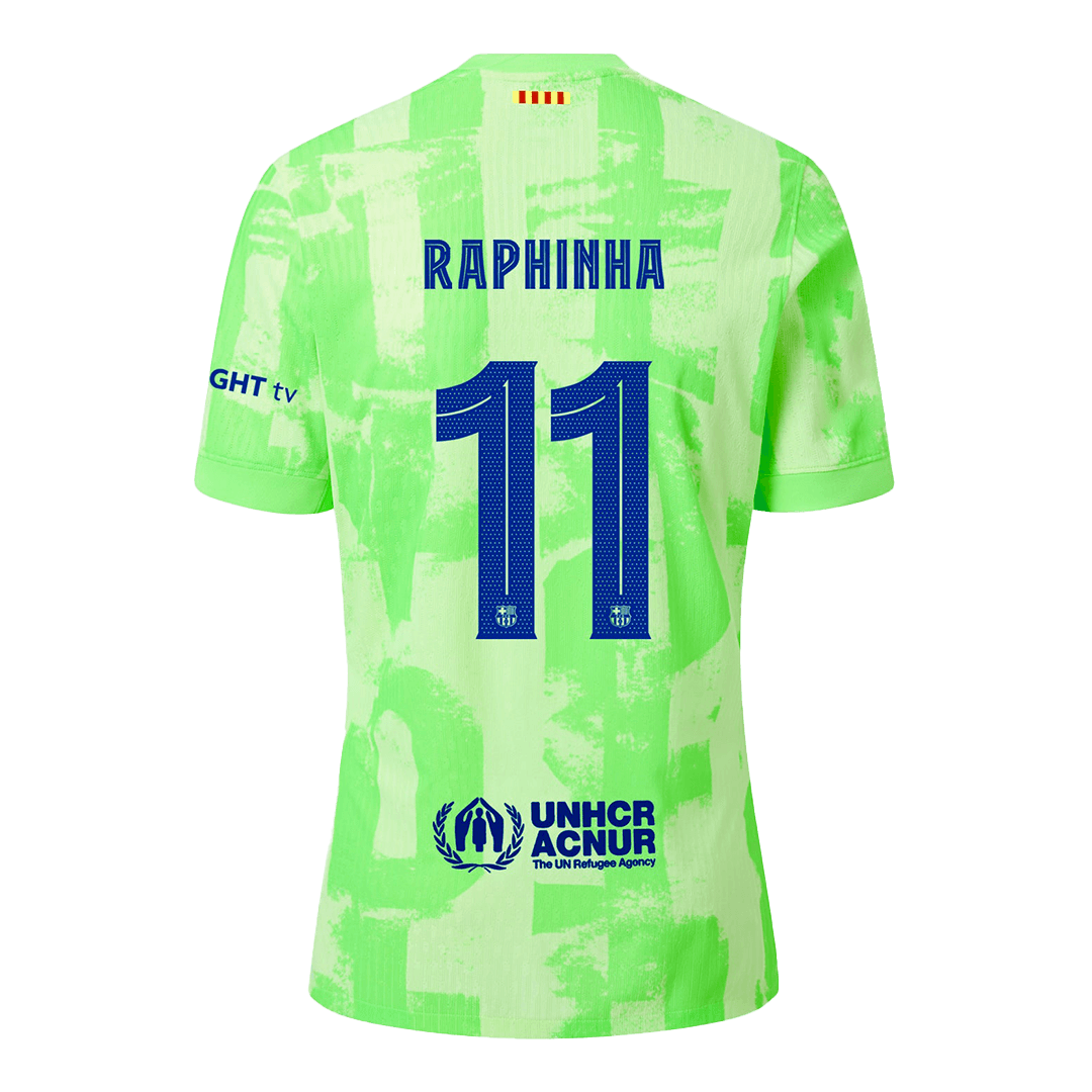 Barcelona RAPHINHA #11 Third Away Soccer Jersey Authentic - Pro Jersey Shop