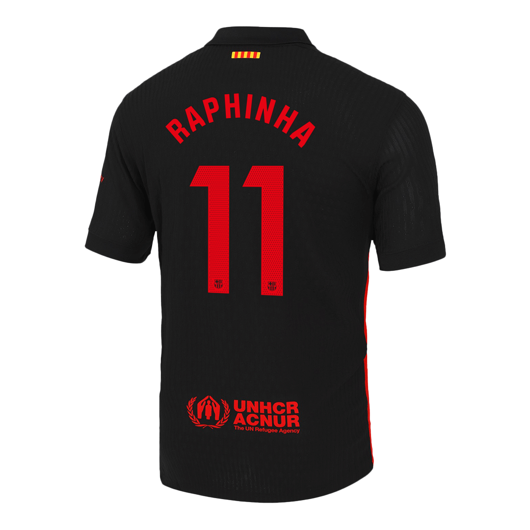 Men's Authentic RAPHINHA #11 Barcelona Away Soccer Jersey Shirt - Player Version - Pro Jersey Shop